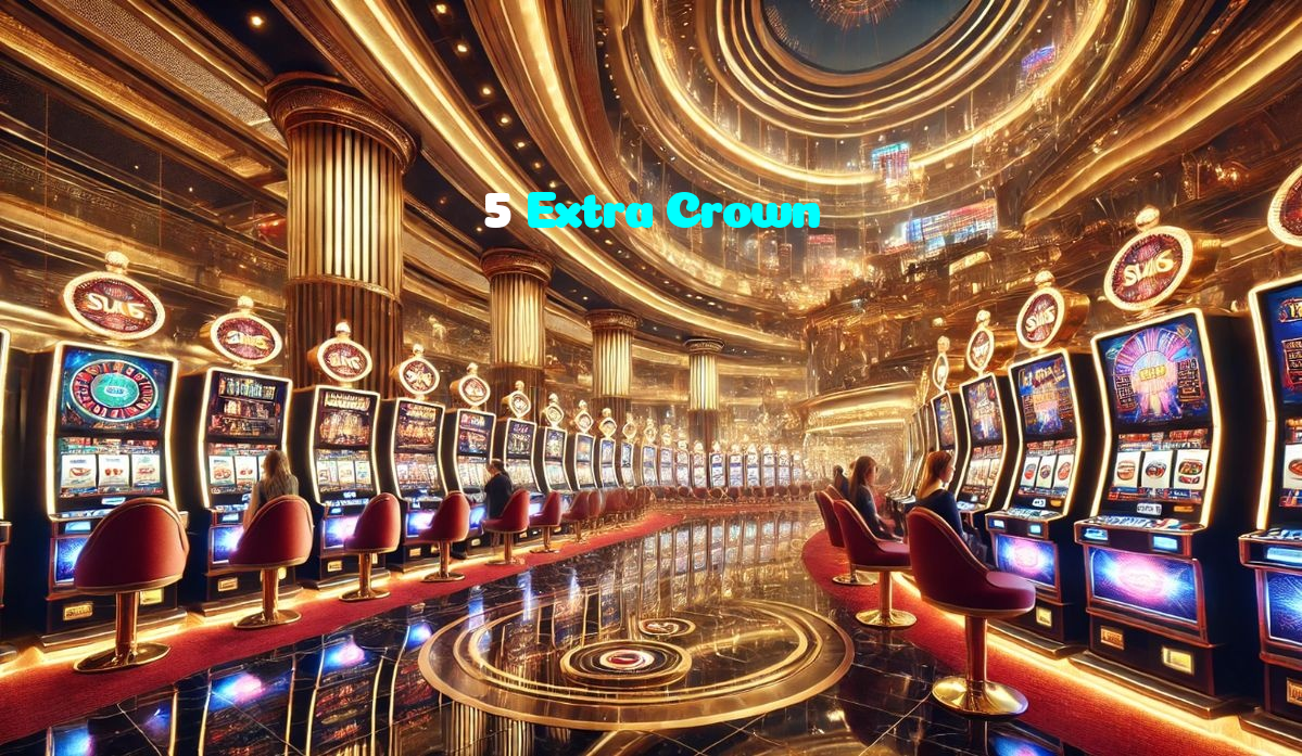 5 Extra Crown casino presented on mobile device in Pakistan with slots and live games